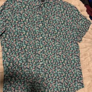 Floral Green Men's Shirt J. Crew